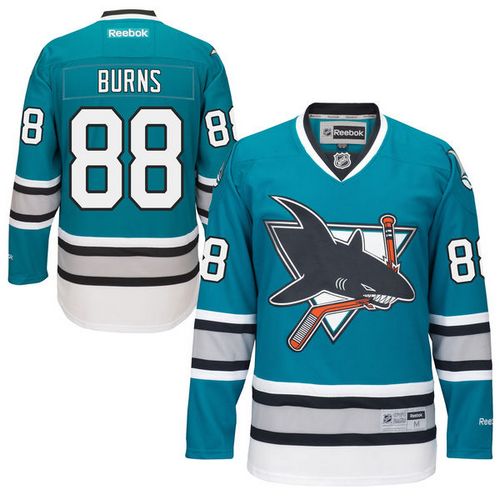 Sharks #88 Brent Burns Teal 25th Anniversary Stitched NHL Jersey